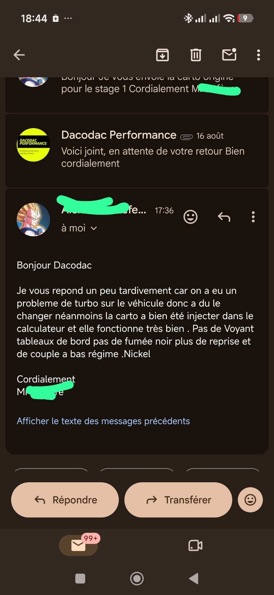 Capture avis client WhatsApp