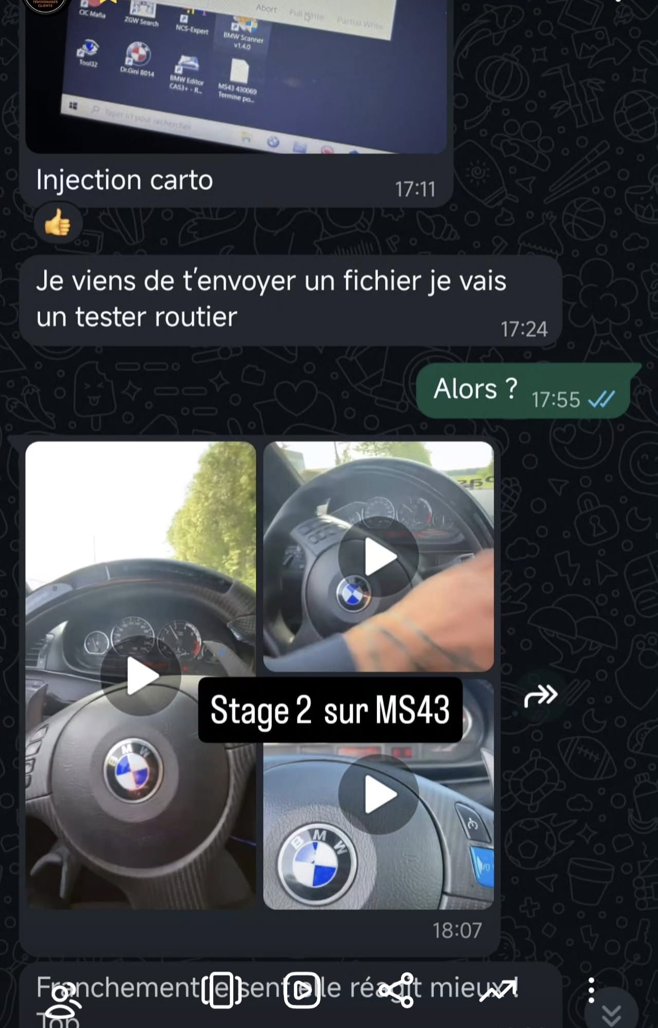 Capture avis client WhatsApp
