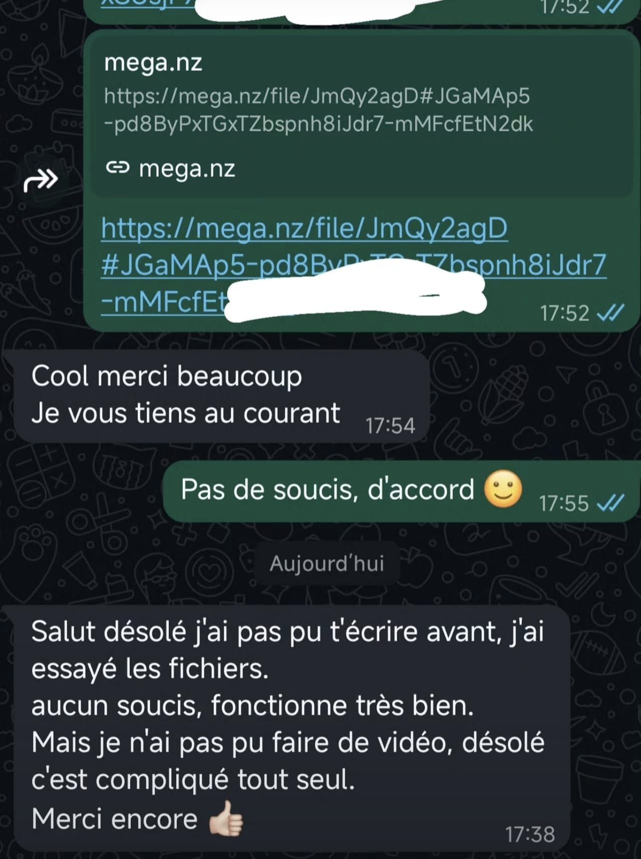 Capture avis client WhatsApp