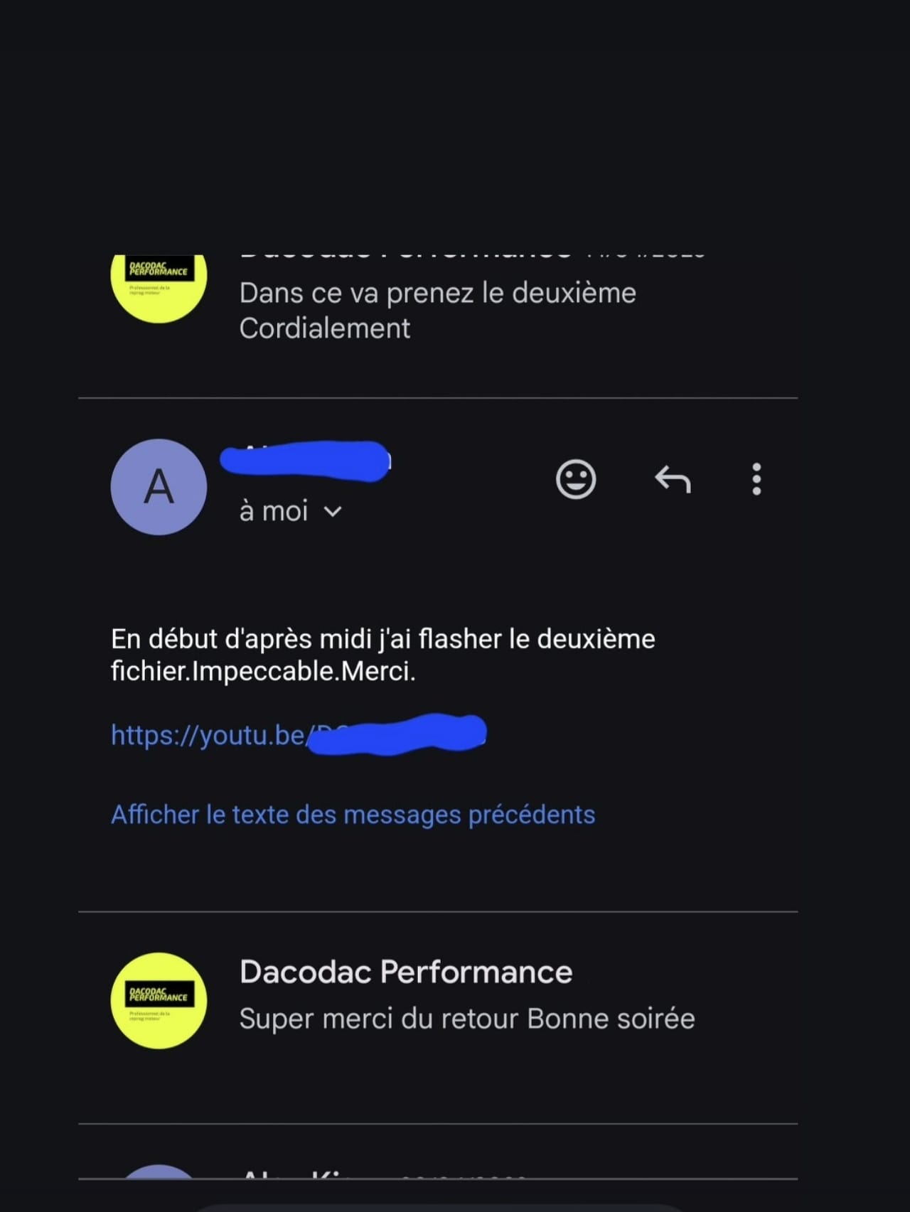Capture avis client WhatsApp